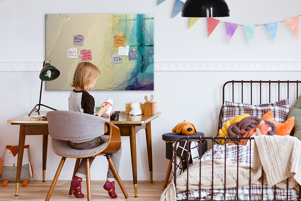 Dry erase board magnetic A stylish board for notes and photos