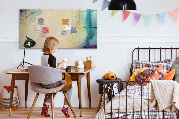 Dry erase board magnetic A stylish board for notes and photos