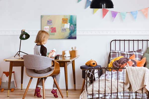 Dry erase board magnetic A stylish board for notes and photos
