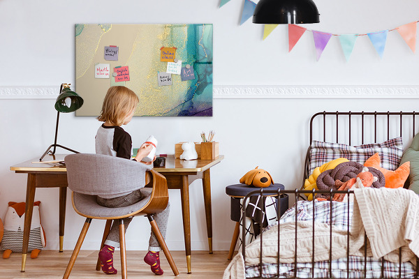 Dry erase board magnetic A stylish board for notes and photos