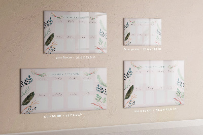 Dry erase board magnetic Weekly planner with space for photos