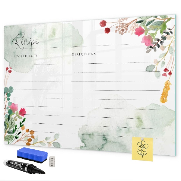 Dry erase board magnetic A recipe for memories and inspiration
