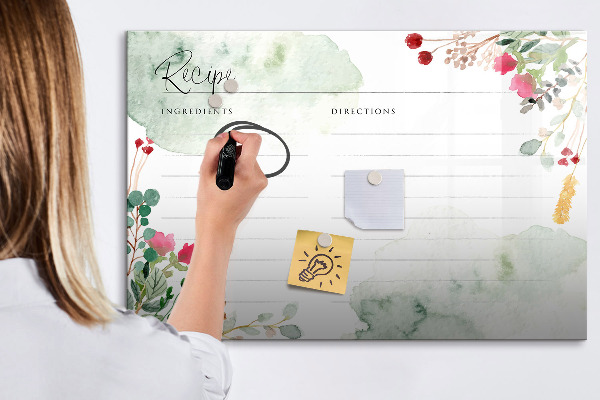 Dry erase board magnetic A recipe for memories and inspiration