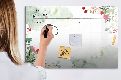 Dry erase board magnetic A recipe for memories and inspiration