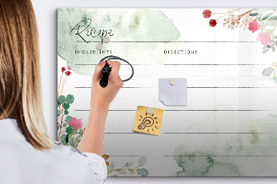 Dry erase board magnetic A recipe for memories and inspiration