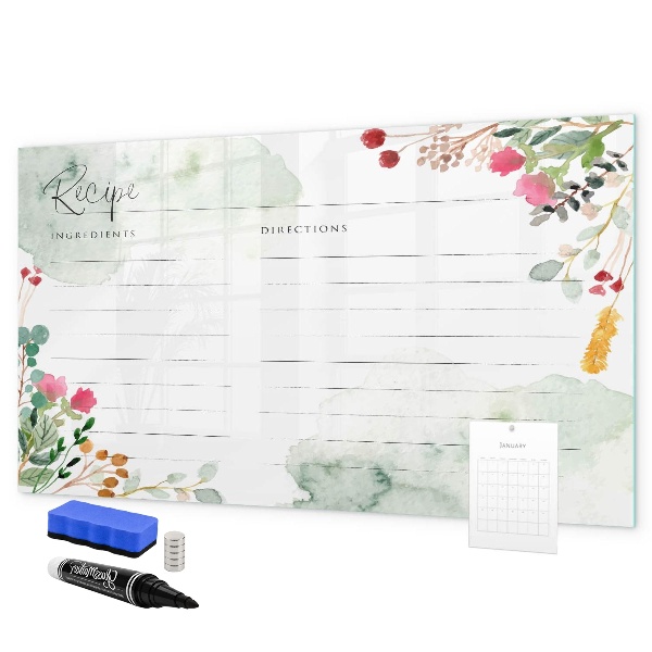 Dry erase board magnetic A recipe for memories and inspiration