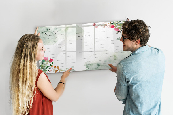 Dry erase board magnetic A recipe for memories and inspiration