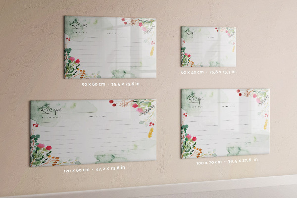 Dry erase board magnetic A recipe for memories and inspiration
