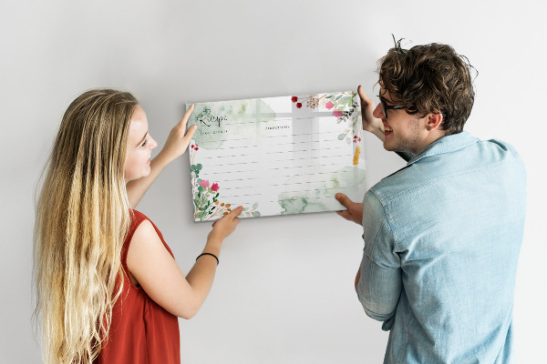 Dry erase board magnetic A recipe for memories and inspiration