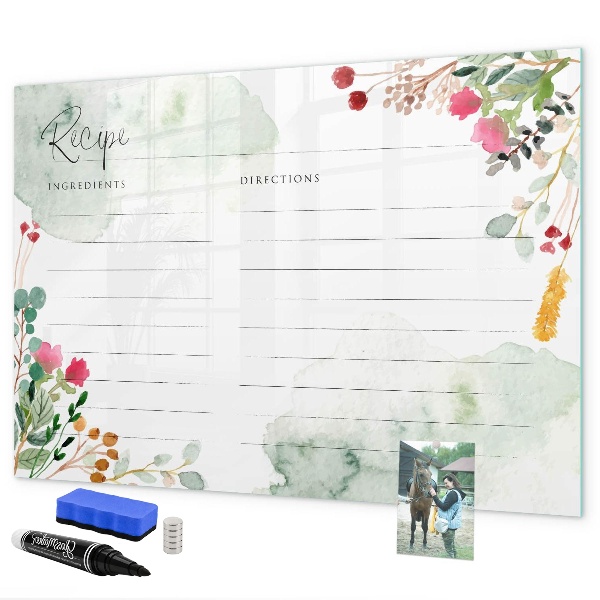 Dry erase board magnetic A recipe for memories and inspiration