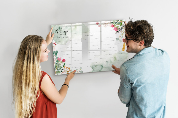 Dry erase board magnetic A recipe for memories and inspiration
