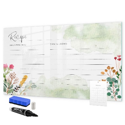 Magnetic dry erase board A creative board for recipes and memories