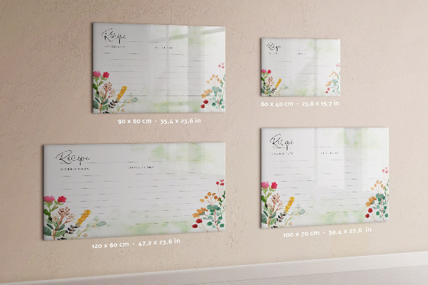 Magnetic dry erase board A creative board for recipes and memories