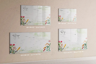 Magnetic dry erase board A creative board for recipes and memories