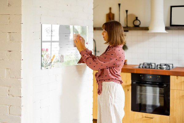 Magnetic dry erase board A creative board for recipes and memories