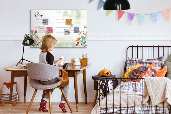 Magnetic dry erase board A creative board for recipes and memories