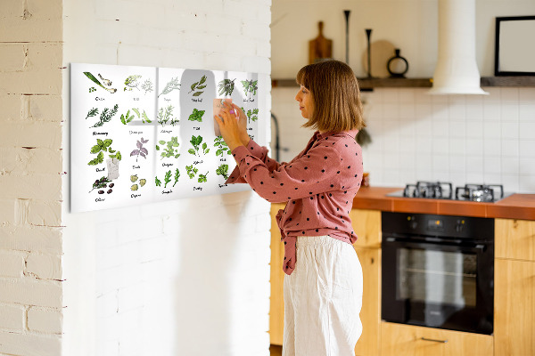Magnetic dry erase board Herbs and photos in one place