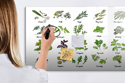 Magnetic dry erase board Herbs and photos in one place