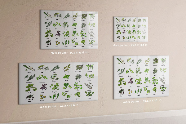 Magnetic dry erase board Herbs and photos in one place