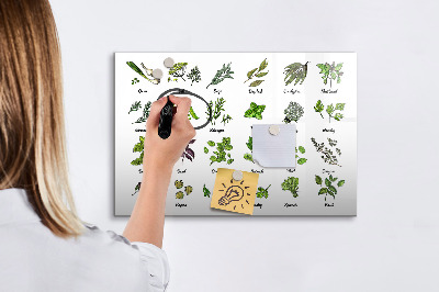 Magnetic dry erase board Herbs and photos in one place