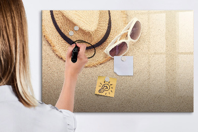 Dry erase board magnetic Summer Memories on a Cork Board