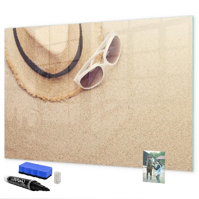 Dry erase board magnetic Summer Memories on a Cork Board