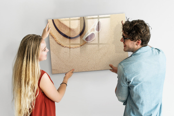 Dry erase board magnetic Summer Memories on a Cork Board