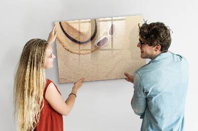 Dry erase board magnetic Summer Memories on a Cork Board