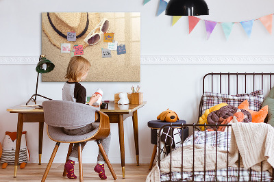 Dry erase board magnetic Summer Memories on a Cork Board