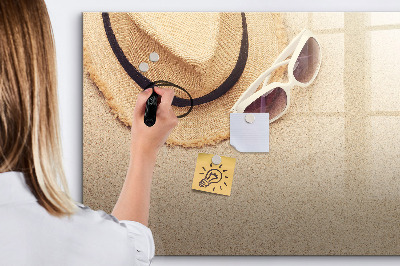 Dry erase board magnetic Summer Memories on a Cork Board