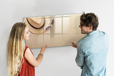 Dry erase board magnetic Summer Memories on a Cork Board