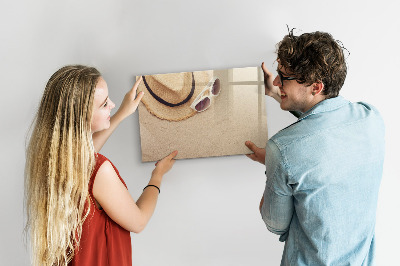 Dry erase board magnetic Summer Memories on a Cork Board