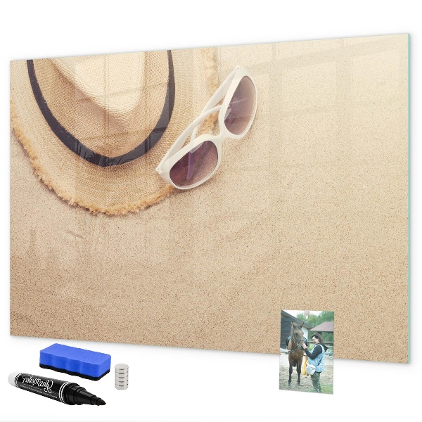 Dry erase board magnetic Summer Memories on a Cork Board