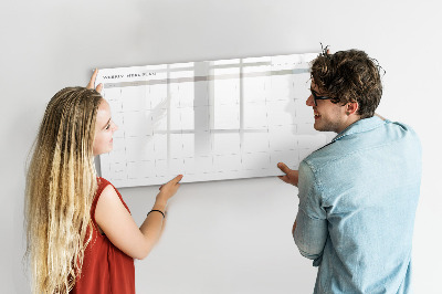 Dry erase board magnetic Meal plan for the whole week