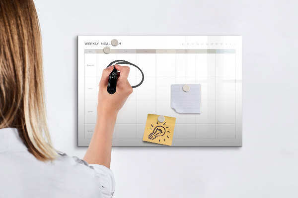 Dry erase board magnetic Meal plan for the whole week
