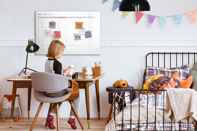 Dry erase board magnetic Meal plan for the whole week