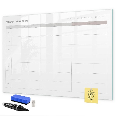 Magnetic dry erase board Meal plan for the week