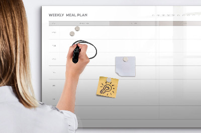Magnetic dry erase board Meal plan for the week