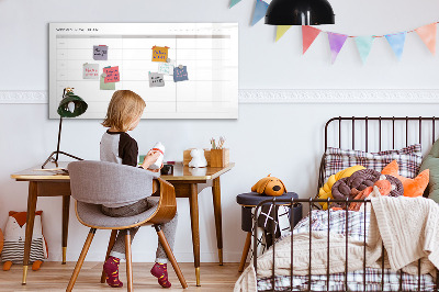 Magnetic dry erase board Meal plan for the week