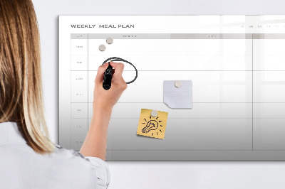 Magnetic dry erase board Meal plan for the week