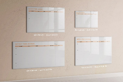 Dry erase board magnetic Weekly food diary and notes