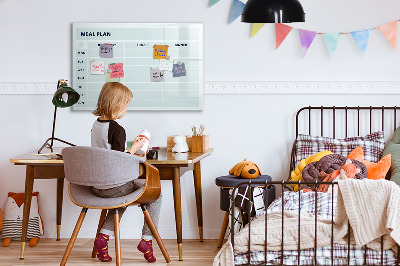 Dry erase board magnetic Meal plan with space for photos