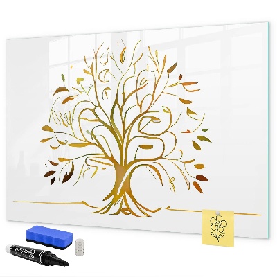 Dry erase board magnetic Memories tree with photos and notes