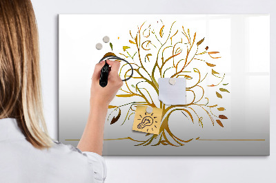 Dry erase board magnetic Memories tree with photos and notes