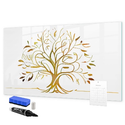 Dry erase board magnetic Memories tree with photos and notes