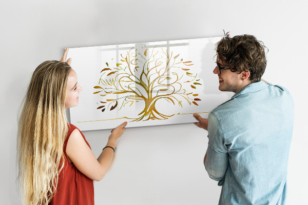 Dry erase board magnetic Memories tree with photos and notes