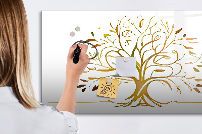 Dry erase board magnetic Memories tree with photos and notes