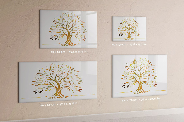Dry erase board magnetic Memories tree with photos and notes