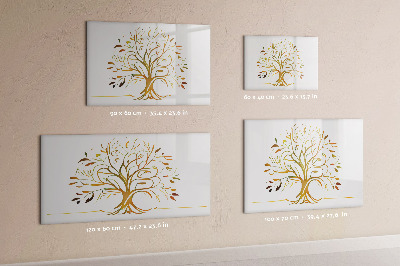 Dry erase board magnetic Memories tree with photos and notes