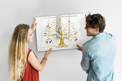 Dry erase board magnetic Memories tree with photos and notes